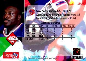 1995 Collector's Edge - Die Cuts #22 Bruce Smith Back