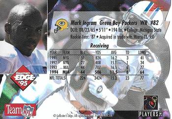 1995 Collector's Edge - Die Cuts #72 Mark Ingram Back