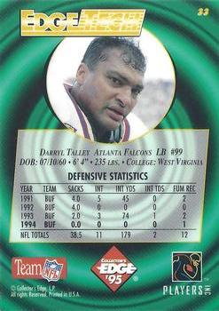 1995 Collector's Edge - EdgeTech Circular Prisms #33 Darryl Talley Back