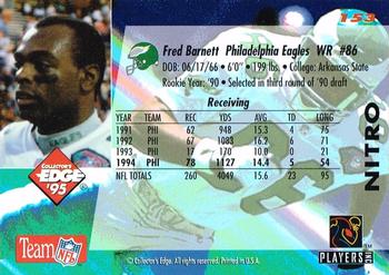 1995 Collector's Edge - Nitro 22K #153 Fred Barnett Back