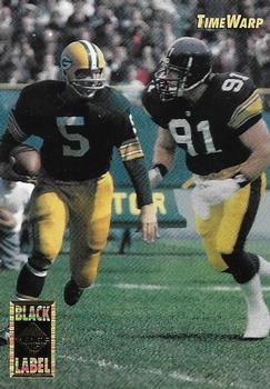 1995 Collector's Edge - TimeWarp Black Label #6 Kevin Greene / Paul Hornung Front