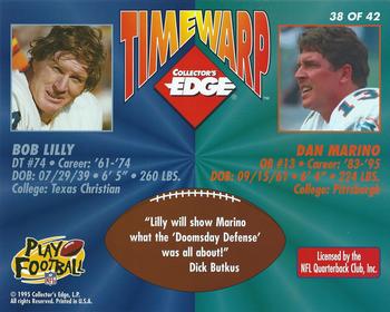 1995 Collector's Edge - TimeWarp Jumbos #38 Bob Lilly / Dan Marino Back