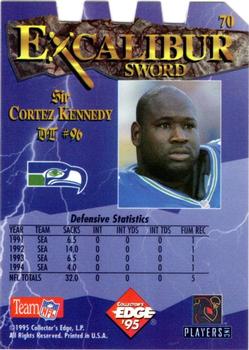 1995 Collector's Edge Excalibur - Die Cuts #70 Cortez Kennedy Back