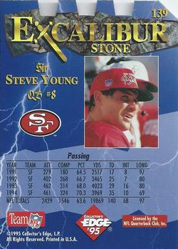 1995 Collector's Edge Excalibur - Die Cuts #139 Steve Young Back