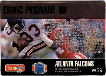 1994 Action Packed - Warp Speed #WS9 Erric Pegram Back