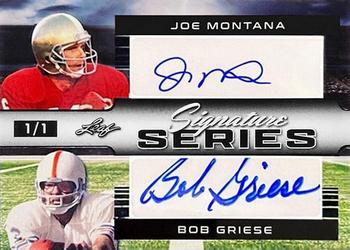 2022 Leaf Signature Series - Dual Signature Gridiron #SSD-31 Joe Montana / Bob Griese Front