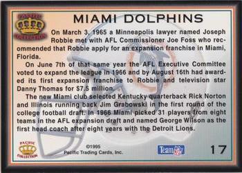 1995 Pacific Prisms - Team Uniforms #17 Miami Dolphins Back