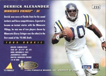 1995 Pinnacle - Artist's Proofs #235 Derrick Alexander Back