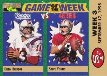 1995 Pro Line - Game of the Week Prizes #H-10 Drew Bledsoe / Steve Young Front