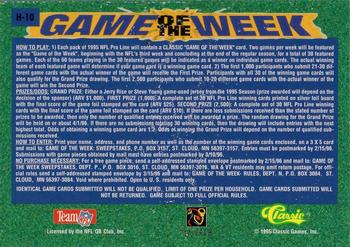 1995 Pro Line - Game of the Week Prizes Foil #H-10 Drew Bledsoe / Steve Young Back