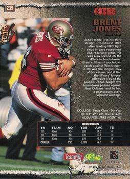 1995 Pro Line - St. Louis National Sports Collectors Convention Silver #239 Brent Jones Back