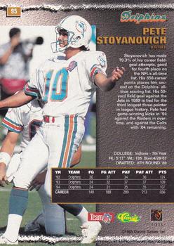 1995 Pro Line - Printer's Proofs #95 Pete Stoyanovich Back