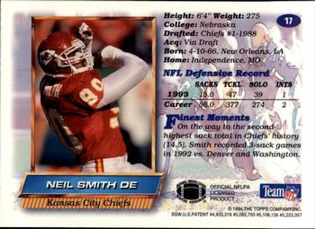 1994 Finest #17 Neil Smith Back