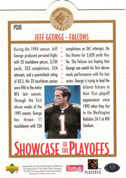 1995 SP Championship - Playoff Showcase Die Cuts #PS10 Jeff George Back