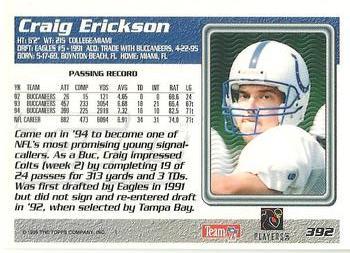 1995 Topps - Jacksonville Jaguars #392 Craig Erickson Back