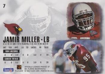 1995 Ultra - Gold Medallion #7 Jamir Miller Back