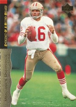 1995 Upper Deck Joe Montana Box Set #11 Emergence of a Record-Breaker Front