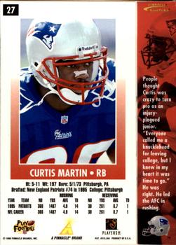 1996 Action Packed - Artist's Proofs #27 Curtis Martin Back