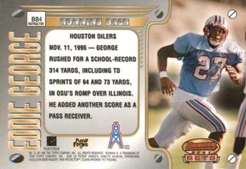 Eddie George Houston Oilers Signed 96 Donruss Rated Rookies BAS