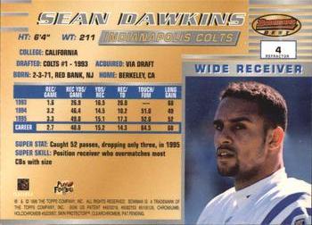 1996 Bowman's Best - Refractors #4 Sean Dawkins Back