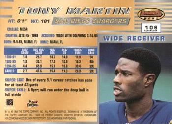 1996 Bowman's Best - Refractors #106 Tony Martin Back