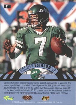 1996 Classic NFL Experience - Printer's Proofs #41 Boomer Esiason Back