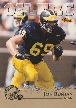 1996 Classic NFL Rookies - Gold #15 Jon Runyan Front