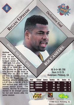 1996 Classic NFL Rookies - Gold #81 Regan Upshaw Back
