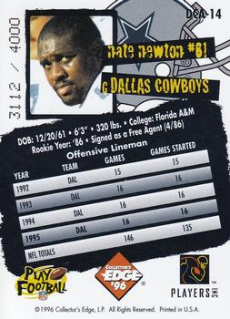 1996 Collector's Edge - Cowboybilia Autographs #DCA-14 Nate Newton Back