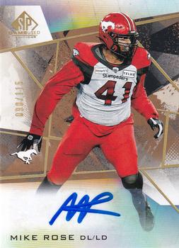 2021 SP Game Used CFL - Autographs Gold #A-MR Mike Rose Front