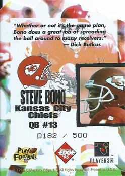 1996 Collector's Edge - Ripped Die Cuts #2 Steve Bono Back