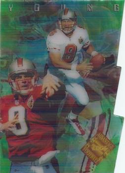 1996 Collector's Edge Advantage - Edge Video Shop at Home Die Cut #V14 Steve Young Front