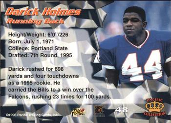 1996 Pacific - Blue #48 Darick Holmes Back