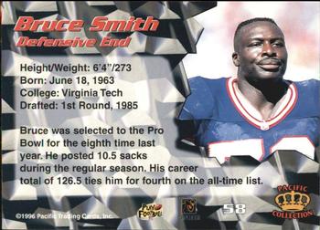 1996 Pacific - Blue #58 Bruce Smith Back