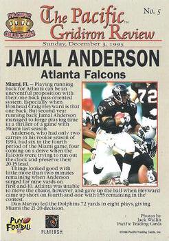 1996 Pacific Gridiron - Gold #5 Jamal Anderson Back