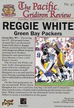 1996 Pacific Gridiron - Red #47 Reggie White Back