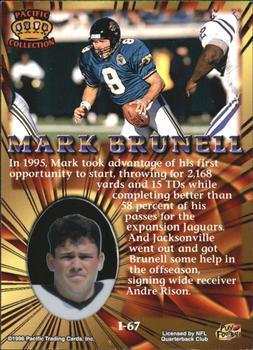 1996 Pacific Invincible - Bronze #I-67 Mark Brunell Back