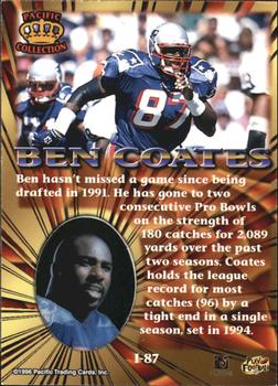 1996 Pacific Invincible - Bronze #I-87 Ben Coates Back