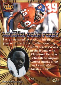 1996 Pacific Invincible - Silver #I-44 Michael Dean Perry Back