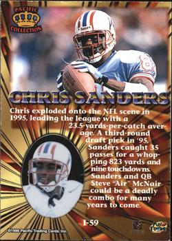 1996 Pacific Invincible - Silver #I-59 Chris Sanders Back