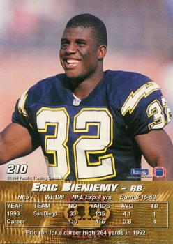 1994 Pacific #210 Eric Bieniemy Back
