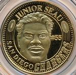 1996 Pinnacle Mint - Coins Gold Plated #18 Junior Seau Front