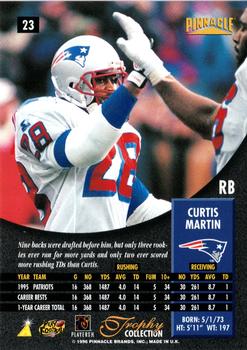 1996 Pinnacle - Trophy Collection #23 Curtis Martin Back