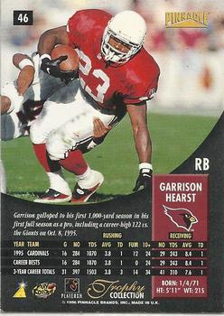 1996 Pinnacle - Trophy Collection #46 Garrison Hearst Back