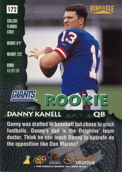 1996 Pinnacle - Trophy Collection #172 Danny Kanell Back