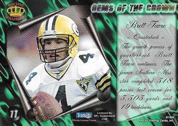 1994 Pacific - Gems of the Crown #11 Brett Favre Back