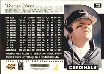 1996 Score - Artist's Proofs #23 Boomer Esiason Back