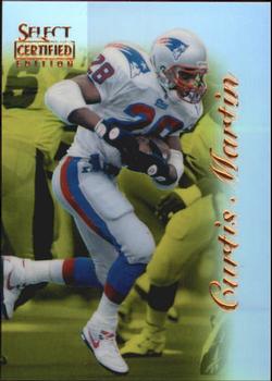 1996 Select Certified - Mirror Gold #77 Curtis Martin Front