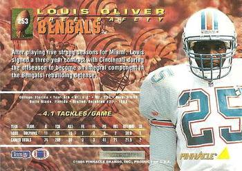 1994 Pinnacle #253 Louis Oliver Back