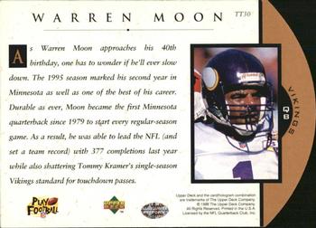 1996 Upper Deck - Team Trio #TT30 Warren Moon Back